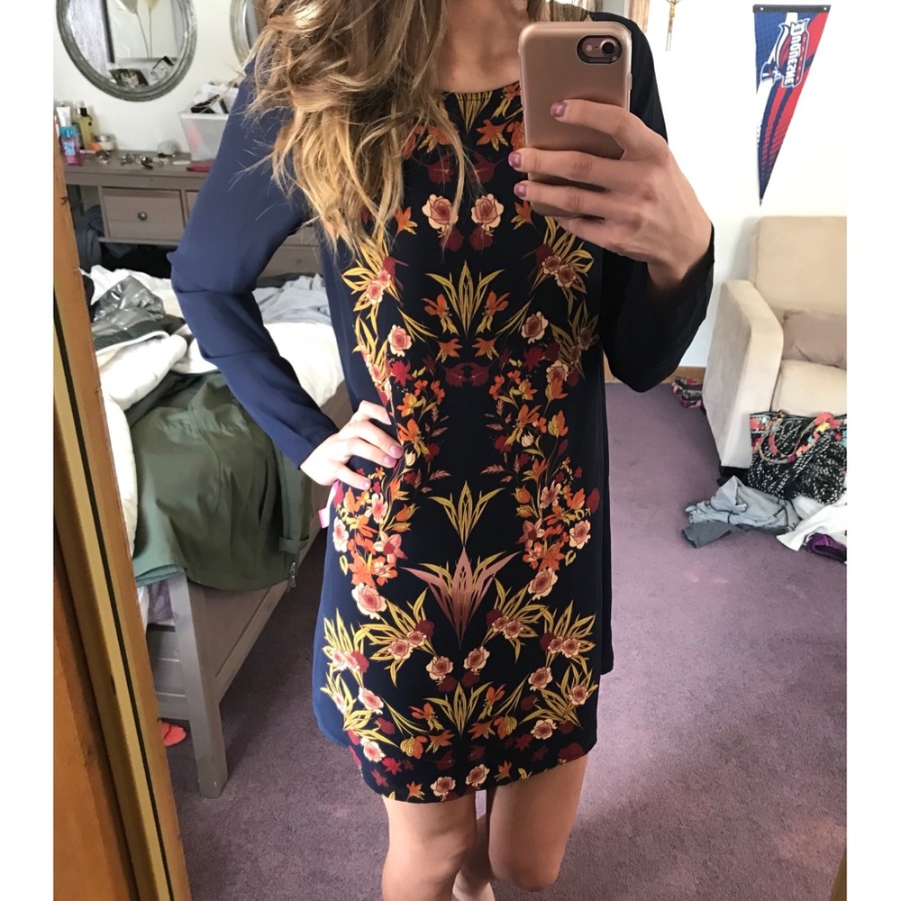 Blue floral dress